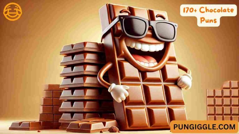 A hyper-realistic 3D render of a giant chocolate bar with a funny, giggling face wearing sunglasses, leaning casually against a stack of smaller chocolate bars. The scene is bright and cheerful, featuring lifelike lighting with a warm, golden hue that enhances the playful and humorous expression of the chocolate character.